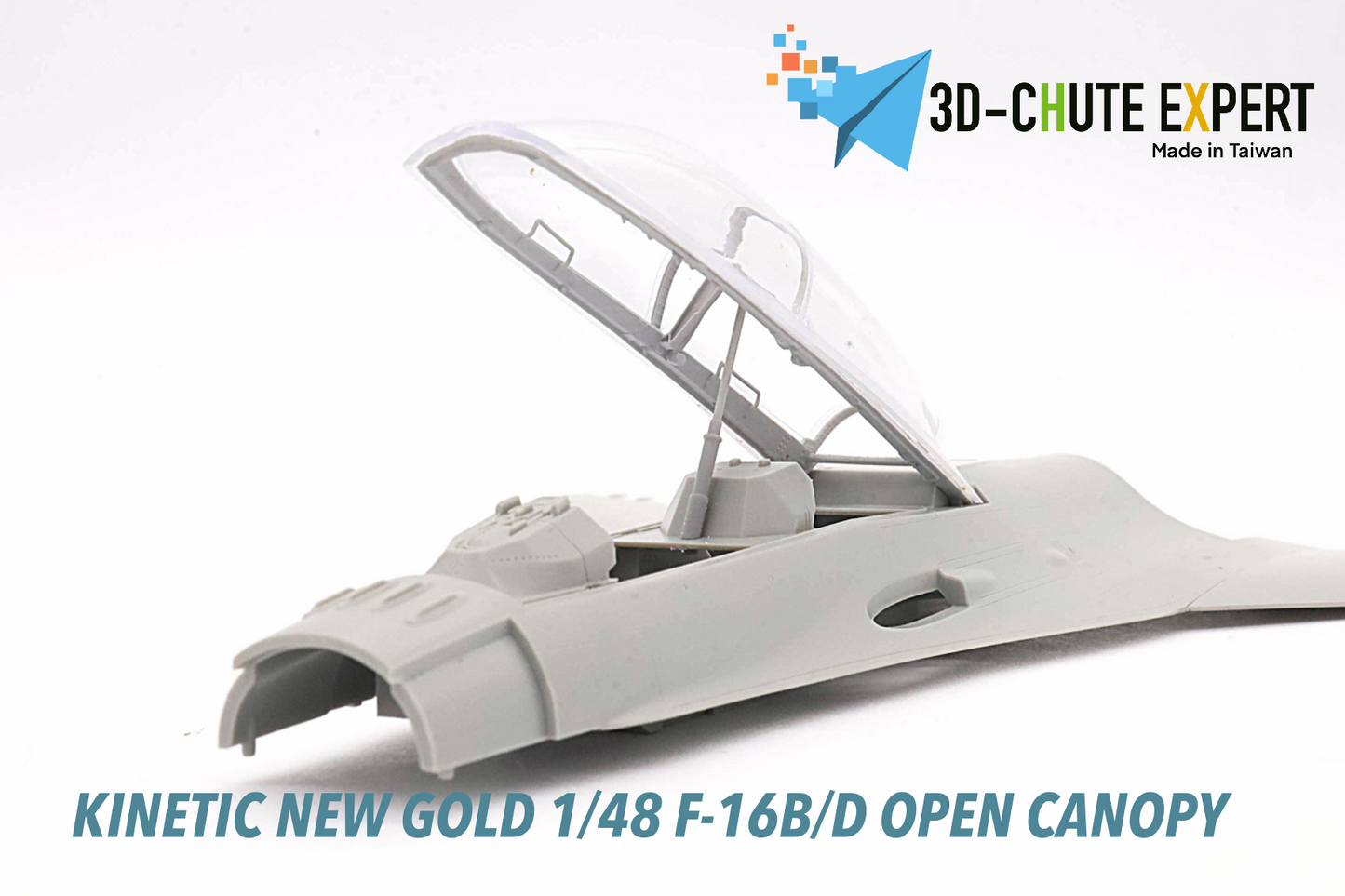 1/48 F-16B/D open canopy Kinetic New Gold