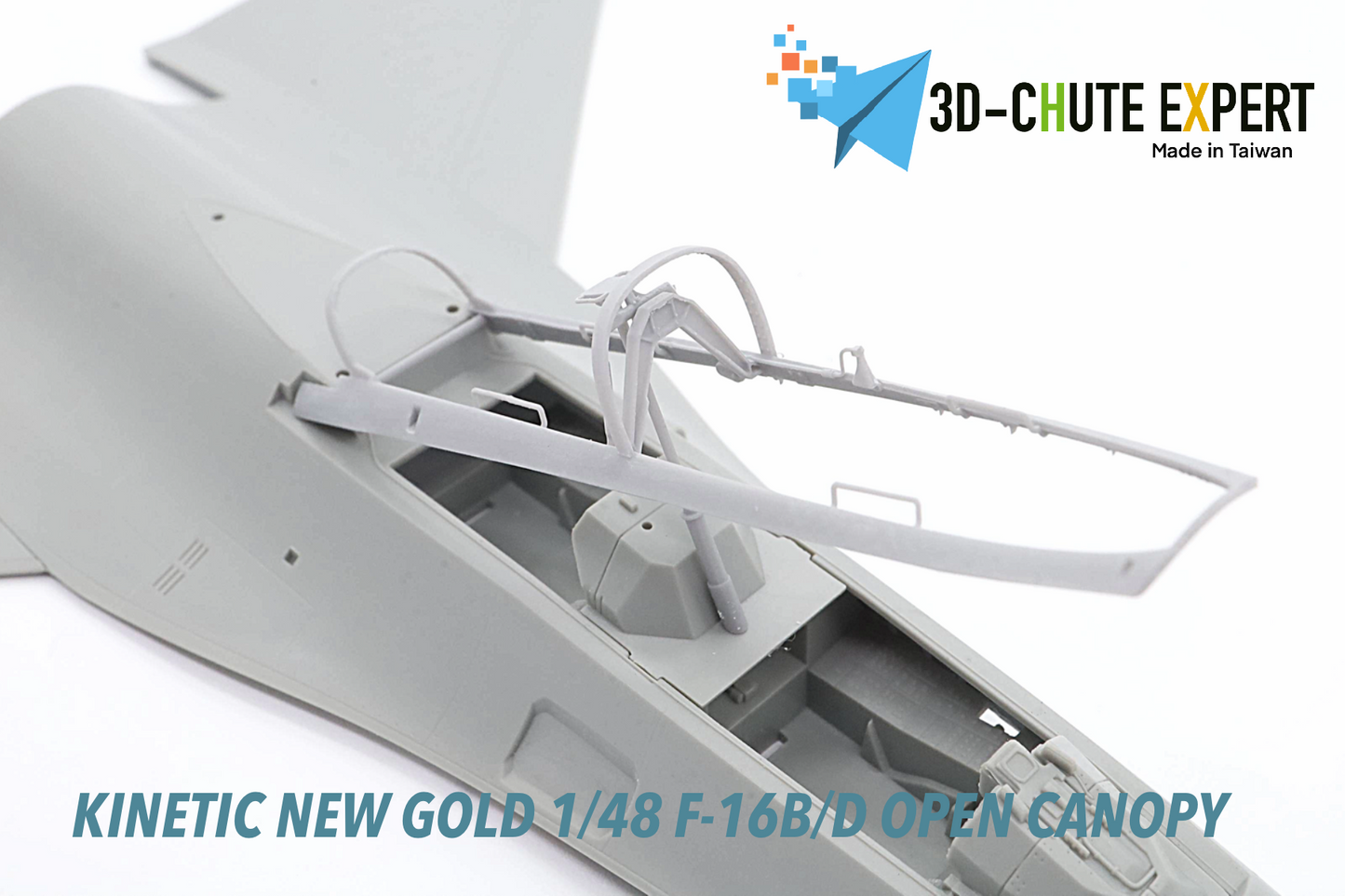 1/48 F-16B/D open canopy Kinetic New Gold