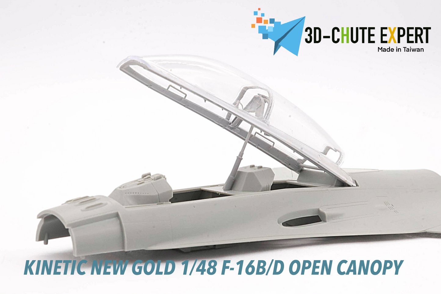 1/48 F-16B/D open canopy Kinetic New Gold