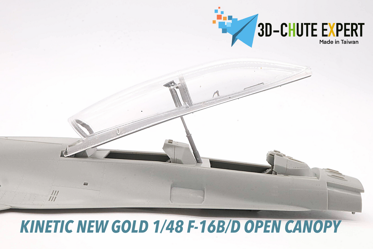 1/48 F-16B/D open canopy Kinetic New Gold