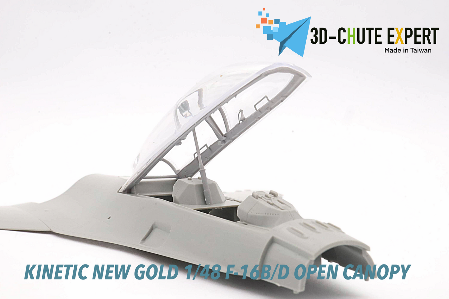 1/48 F-16B/D open canopy Kinetic New Gold