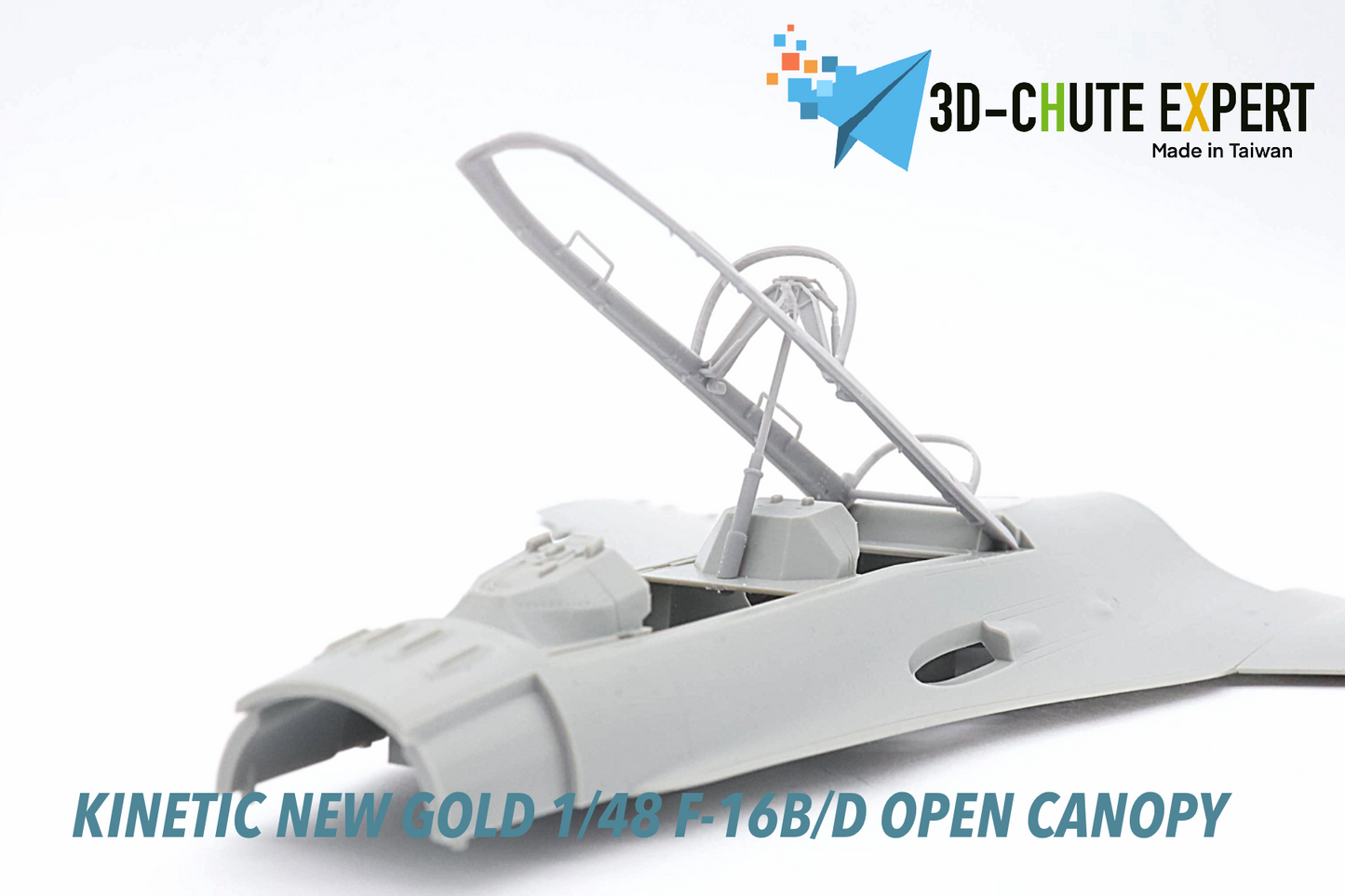 1/48 F-16B/D open canopy Kinetic New Gold