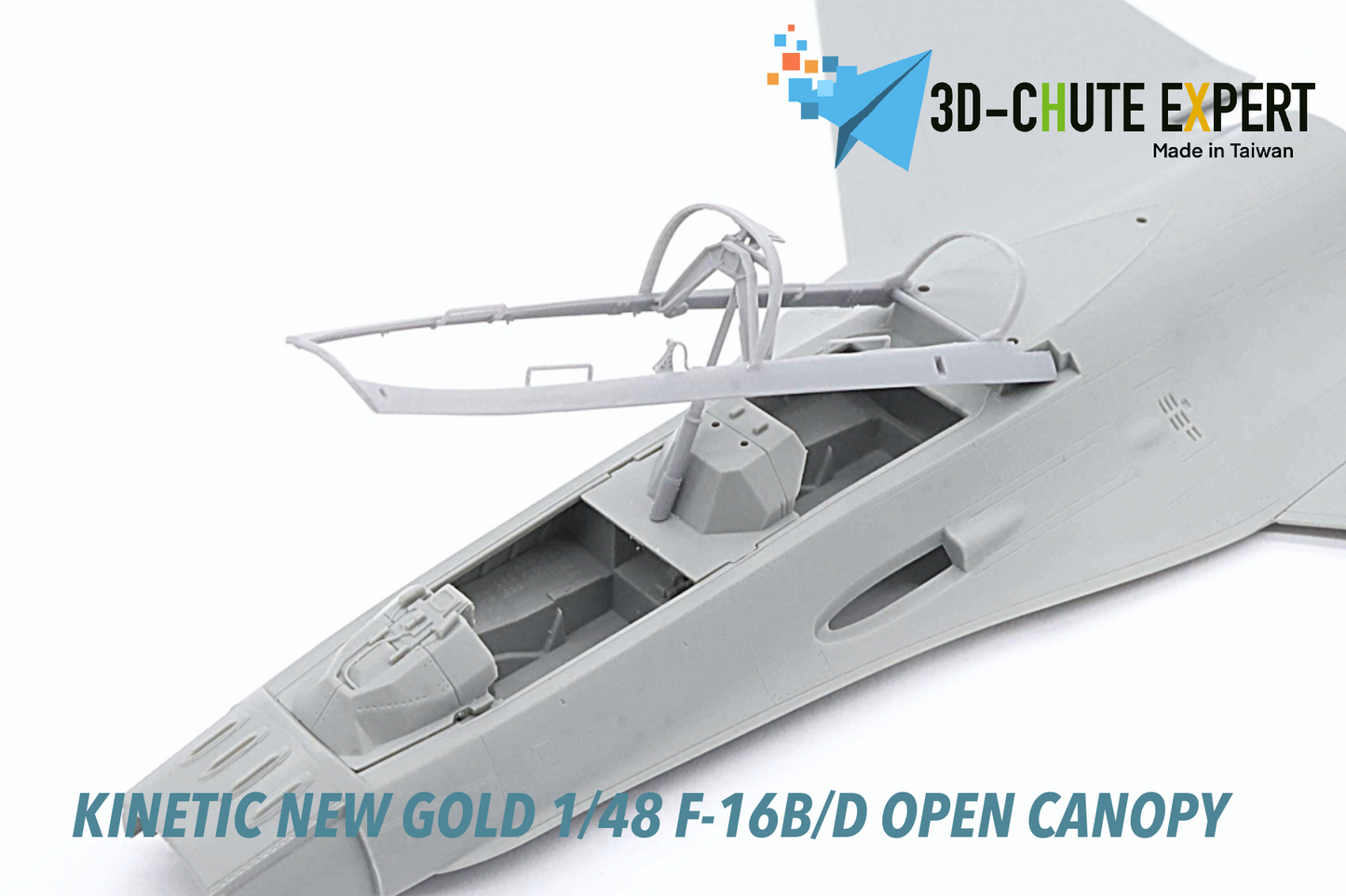 1/48 F-16B/D open canopy Kinetic New Gold