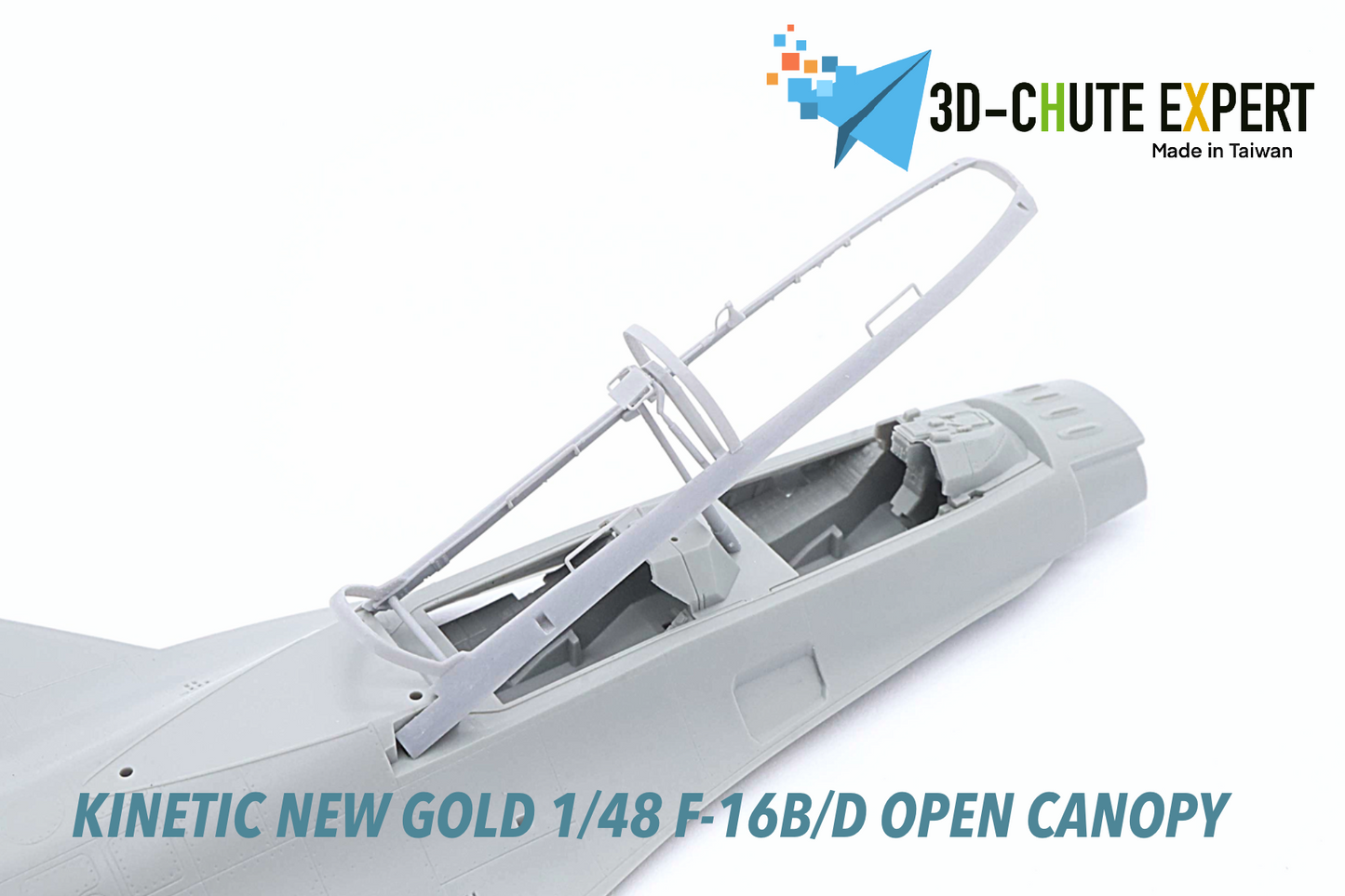 1/48 F-16B/D open canopy Kinetic New Gold