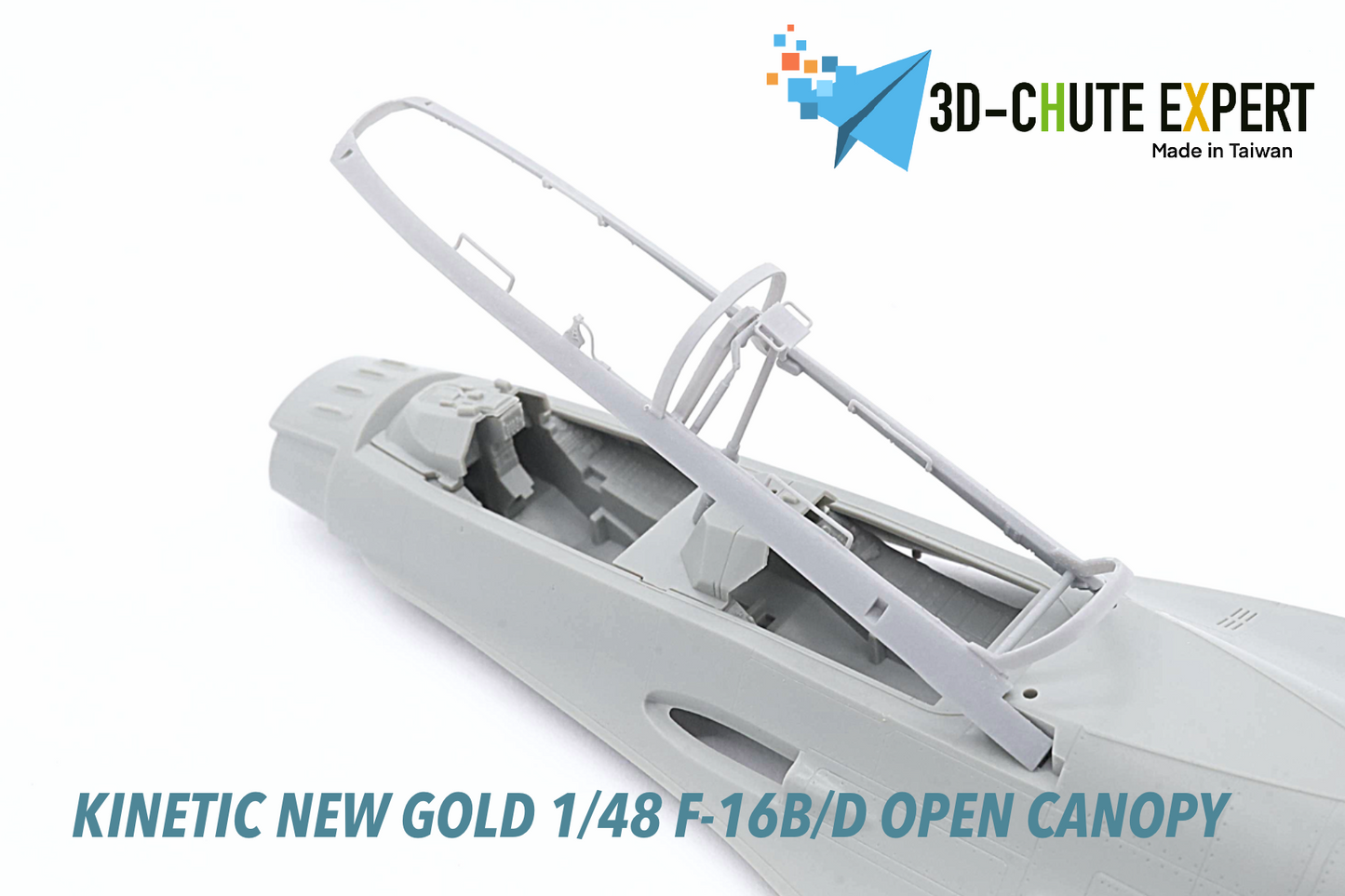 1/48 F-16B/D open canopy Kinetic New Gold