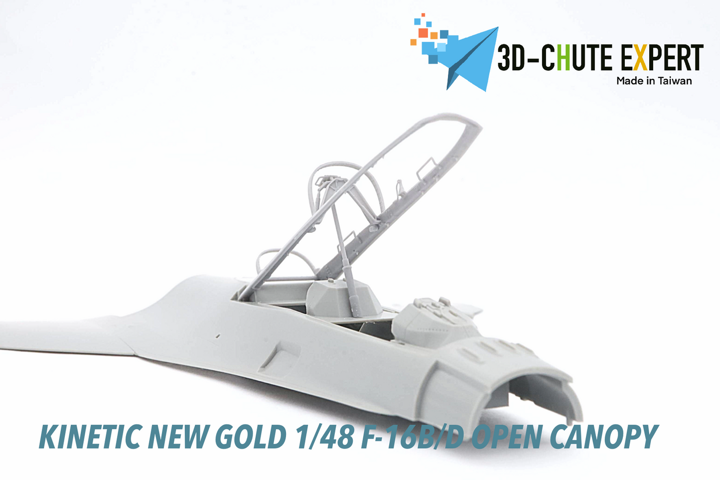 1/48 F-16B/D open canopy Kinetic New Gold