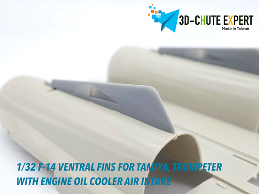 1/32 F-14 ventral fins for Tamiya, Trumpeter