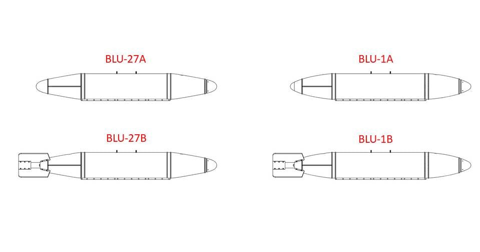 1/32、1/48 BUL-1/BLU-27 fire bomb – 3D-CHUTE EXPERT